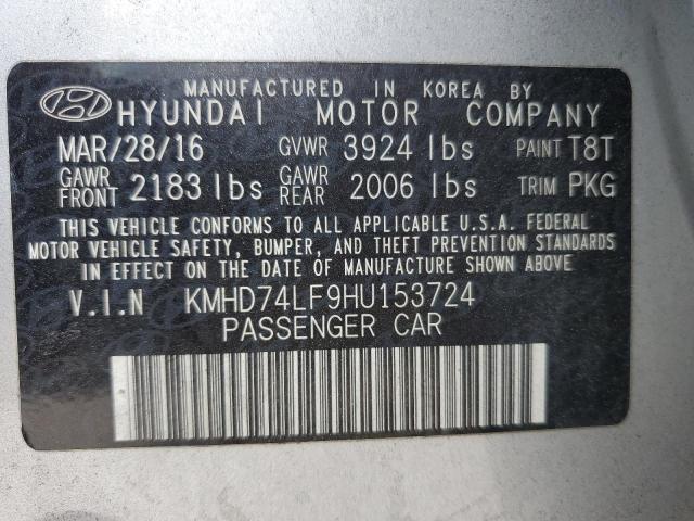 Photo 11 VIN: KMHD74LF9HU153724 - HYUNDAI ELANTRA 