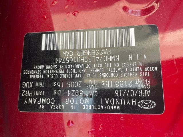 Photo 9 VIN: KMHD74LF9HU165744 - HYUNDAI ELANTRA SE 