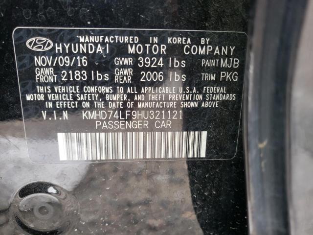 Photo 9 VIN: KMHD74LF9HU321121 - HYUNDAI ELANTRA SE 