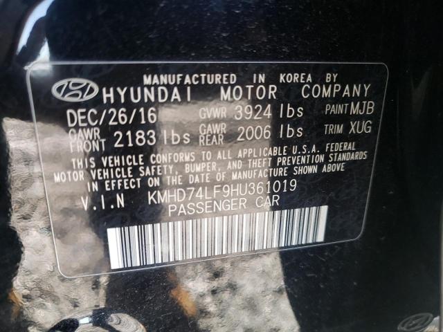 Photo 9 VIN: KMHD74LF9HU361019 - HYUNDAI ELANTRA SE 