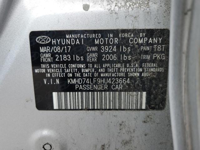 Photo 11 VIN: KMHD74LF9HU423664 - HYUNDAI ELANTRA SE 