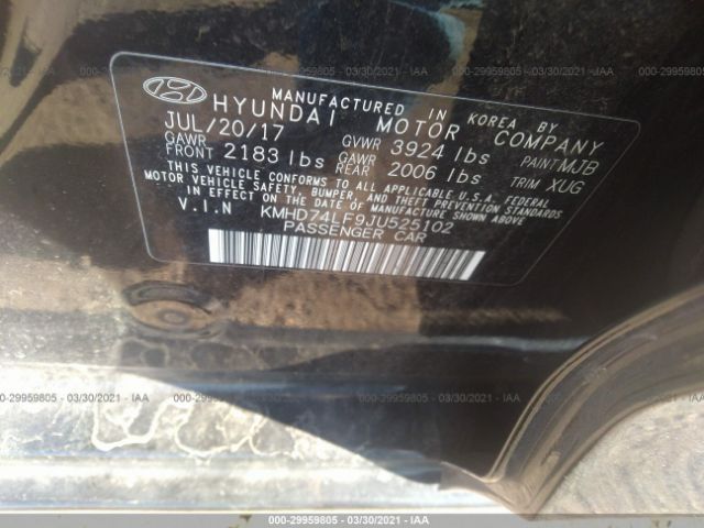 Photo 8 VIN: KMHD74LF9JU525102 - HYUNDAI ELANTRA 