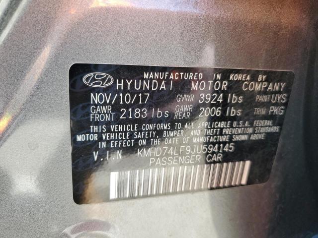 Photo 12 VIN: KMHD74LF9JU594145 - HYUNDAI ELANTRA SE 