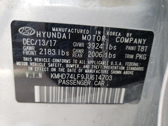 Photo 9 VIN: KMHD74LF9JU614703 - HYUNDAI ELANTRA SE 