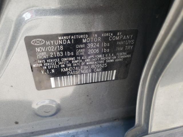 Photo 9 VIN: KMHD74LF9KU809525 - HYUNDAI ELANTRA SE 