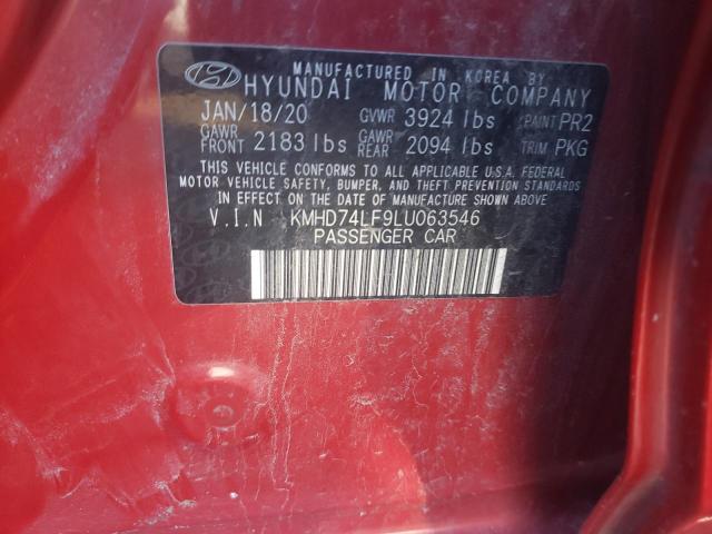 Photo 11 VIN: KMHD74LF9LU063546 - HYUNDAI ELANTRA 