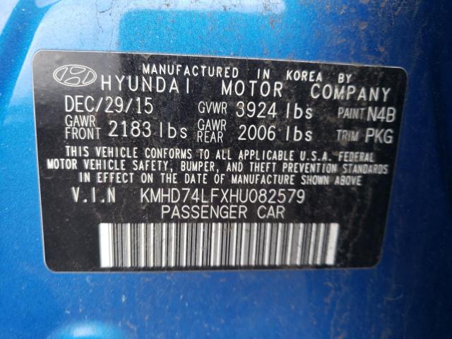 Photo 11 VIN: KMHD74LFXHU082579 - HYUNDAI ELANTRA SE 