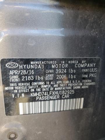 Photo 11 VIN: KMHD74LFXHU182925 - HYUNDAI ELANTRA SE 