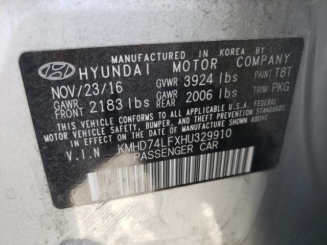 Photo 9 VIN: KMHD74LFXHU329910 - HYUNDAI ELANTRA SE 