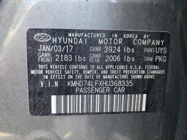 Photo 9 VIN: KMHD74LFXHU368335 - HYUNDAI ELANTRA SE 