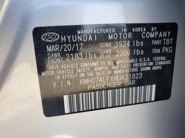 Photo 11 VIN: KMHD74LFXHU431823 - HYUNDAI ELANTRA SE 