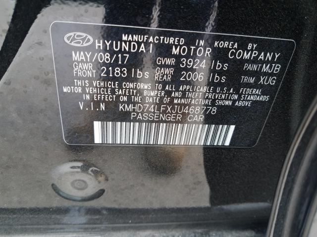 Photo 9 VIN: KMHD74LFXJU468778 - HYUNDAI ELANTRA SE 