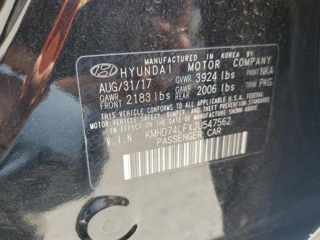 Photo 12 VIN: KMHD74LFXJU547562 - HYUNDAI ELANTRA SE 