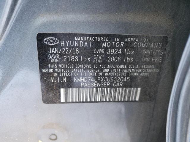 Photo 11 VIN: KMHD74LFXJU632045 - HYUNDAI ELANTRA 