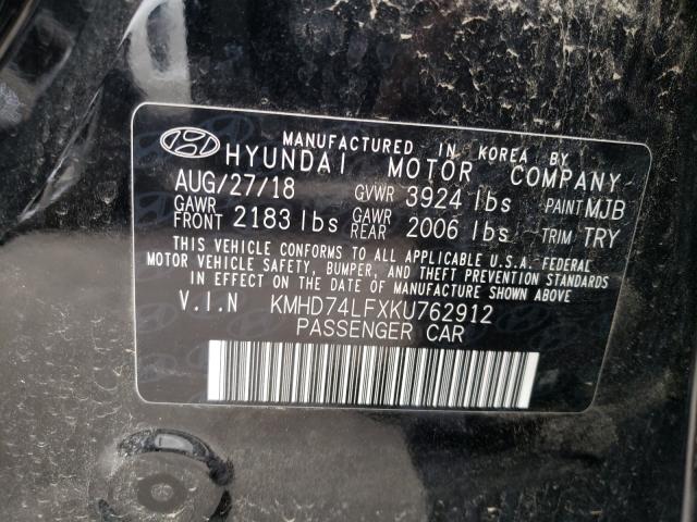 Photo 9 VIN: KMHD74LFXKU762912 - HYUNDAI ELANTRA 