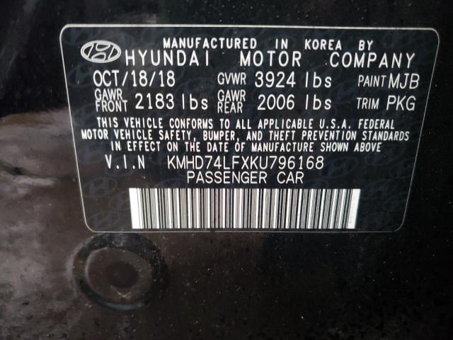 Photo 9 VIN: KMHD74LFXKU796168 - HYUNDAI ELANTRA SE 