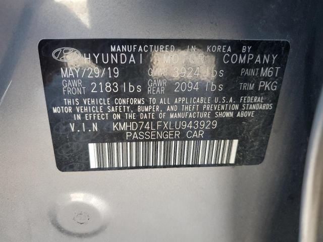 Photo 11 VIN: KMHD74LFXLU943929 - HYUNDAI ELANTRA SE 