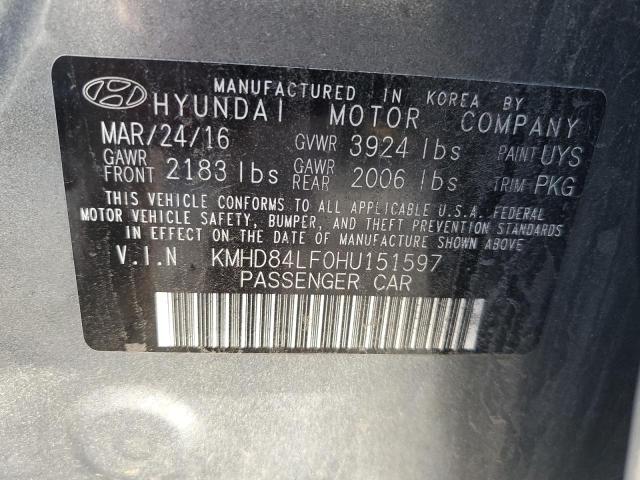 Photo 11 VIN: KMHD84LF0HU151597 - HYUNDAI ELANTRA SE 