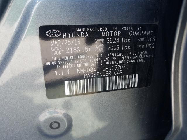 Photo 9 VIN: KMHD84LF0HU152071 - HYUNDAI ELANTRA SE 