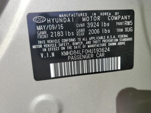 Photo 11 VIN: KMHD84LF0HU193624 - HYUNDAI ELANTRA SE 