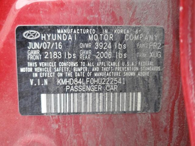 Photo 12 VIN: KMHD84LF0HU222541 - HYUNDAI ELANTRA SE 