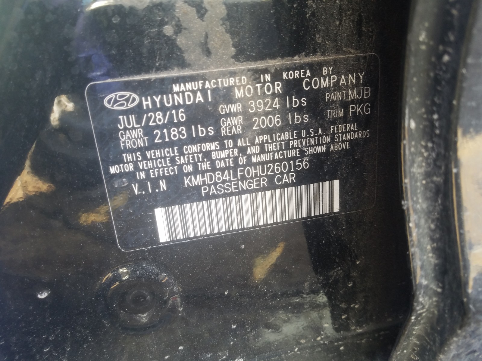 Photo 9 VIN: KMHD84LF0HU260156 - HYUNDAI ELANTRA SE 