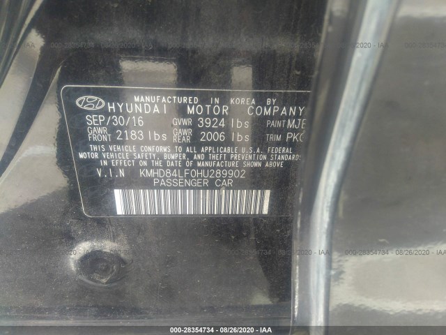 Photo 8 VIN: KMHD84LF0HU289902 - HYUNDAI ELANTRA 