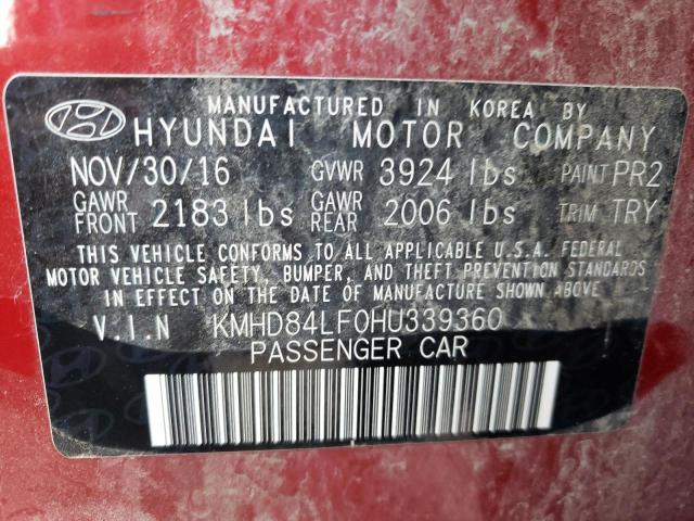 Photo 9 VIN: KMHD84LF0HU339360 - HYUNDAI ELANTRA SE 