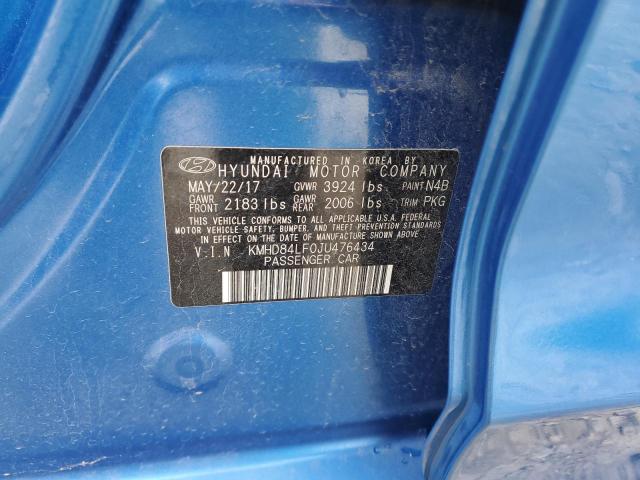 Photo 12 VIN: KMHD84LF0JU476434 - HYUNDAI ELANTRA SE 