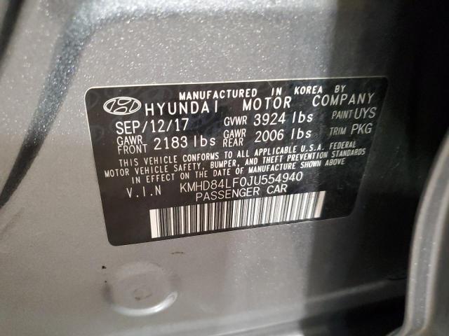 Photo 11 VIN: KMHD84LF0JU554940 - HYUNDAI ELANTRA 