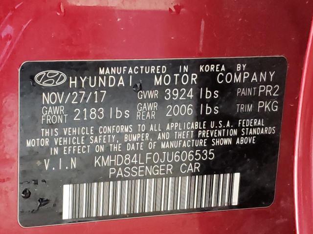 Photo 11 VIN: KMHD84LF0JU606535 - HYUNDAI ELANTRA 