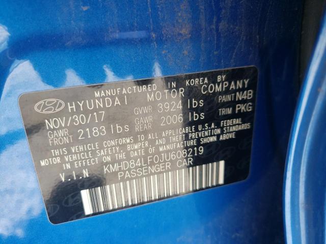 Photo 9 VIN: KMHD84LF0JU608219 - HYUNDAI ELANTRA SE 