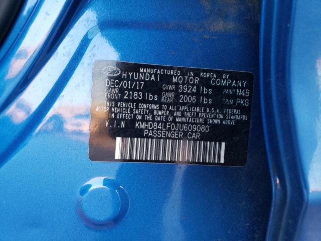 Photo 11 VIN: KMHD84LF0JU609080 - HYUNDAI ELANTRA SE 