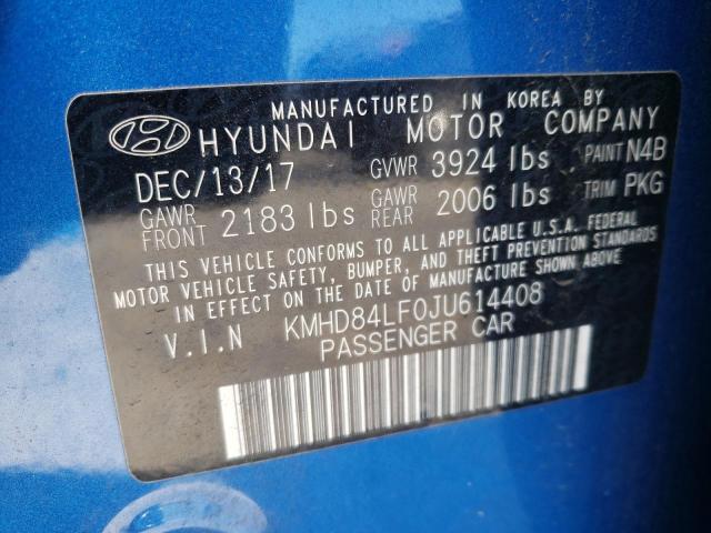 Photo 12 VIN: KMHD84LF0JU614408 - HYUNDAI ELANTRA SE 