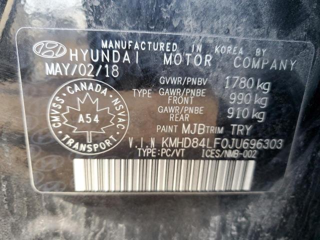 Photo 11 VIN: KMHD84LF0JU696303 - HYUNDAI ELANTRA 