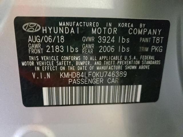 Photo 9 VIN: KMHD84LF0KU746389 - HYUNDAI ELANTRA SE 