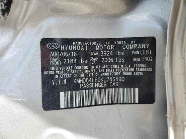 Photo 12 VIN: KMHD84LF0KU746490 - HYUNDAI ELANTRA SE 