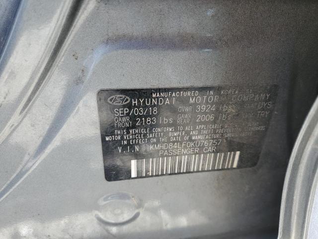 Photo 11 VIN: KMHD84LF0KU767579 - HYUNDAI ELANTRA 