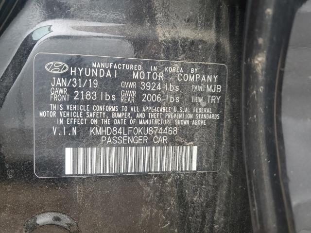 Photo 11 VIN: KMHD84LF0KU874468 - HYUNDAI ELANTRA SE 