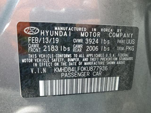 Photo 12 VIN: KMHD84LF0KU877936 - HYUNDAI ELANTRA 