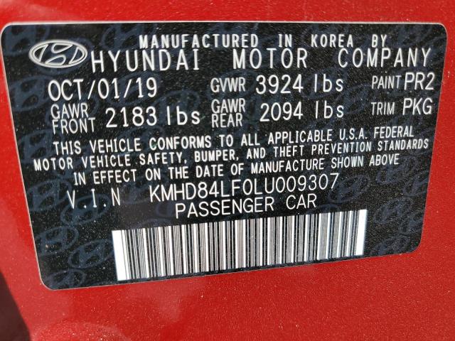 Photo 11 VIN: KMHD84LF0LU009307 - HYUNDAI ELANTRA SE 