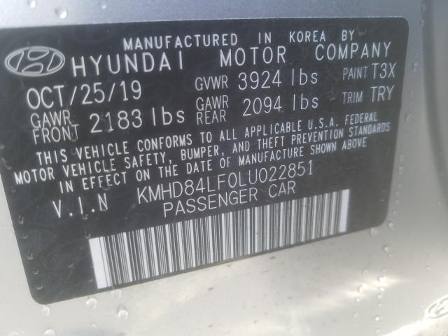 Photo 9 VIN: KMHD84LF0LU022851 - HYUNDAI ELANTRA SE 