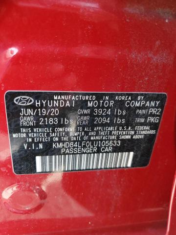 Photo 12 VIN: KMHD84LF0LU105633 - HYUNDAI ELANTRA SE 