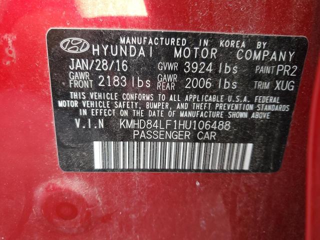 Photo 11 VIN: KMHD84LF1HU106488 - HYUNDAI ELANTRA SE 