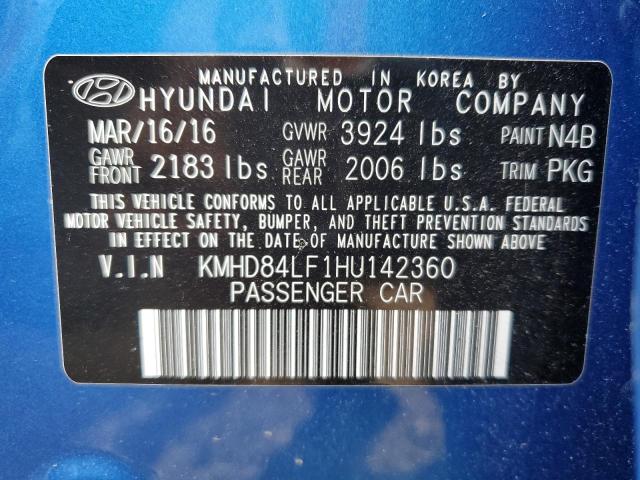 Photo 9 VIN: KMHD84LF1HU142360 - HYUNDAI ELANTRA SE 