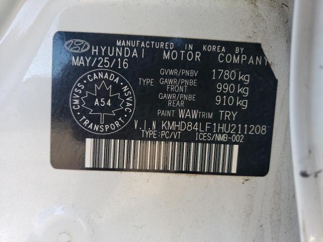 Photo 11 VIN: KMHD84LF1HU211208 - HYUNDAI ELANTRA 