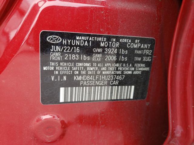 Photo 9 VIN: KMHD84LF1HU237467 - HYUNDAI ELANTRA SE 