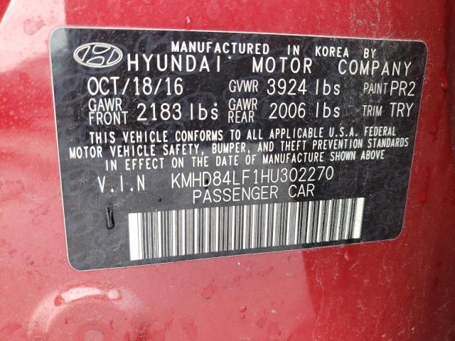 Photo 11 VIN: KMHD84LF1HU302270 - HYUNDAI ELANTRA SE 