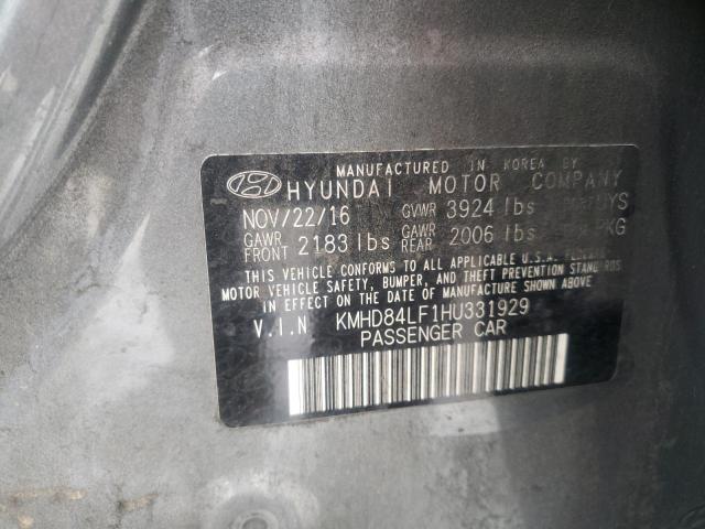 Photo 11 VIN: KMHD84LF1HU331929 - HYUNDAI ELANTRA 