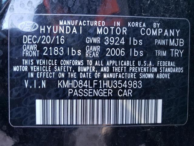 Photo 11 VIN: KMHD84LF1HU354983 - HYUNDAI ELANTRA SE 